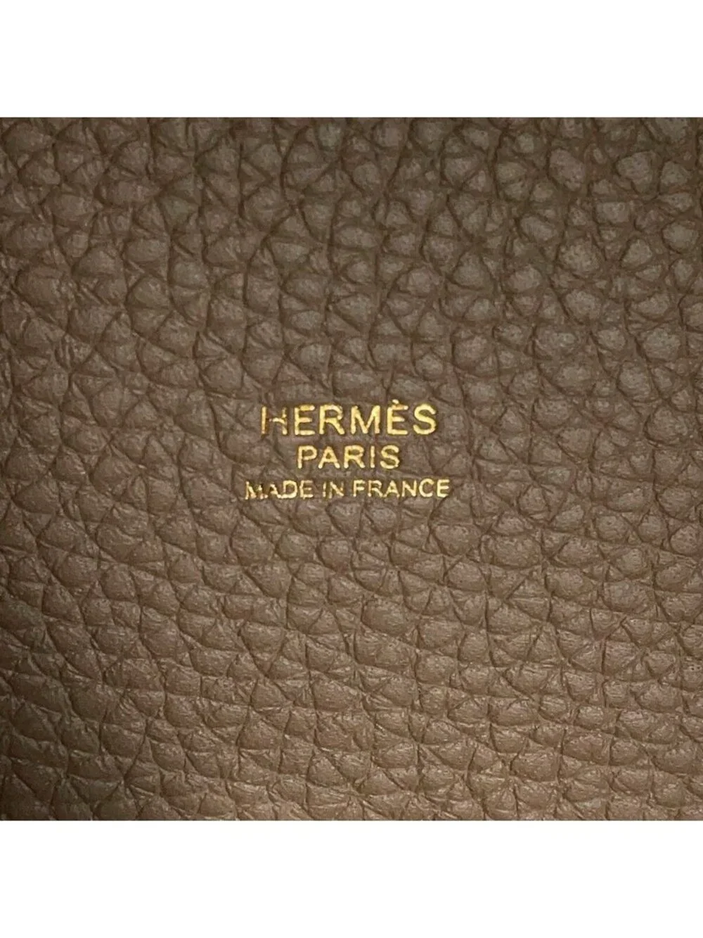 Hermes Handbag Picotin Lock PM Etoupe Gold Taurillon Clemence Tote